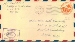 1943, U.S. Army Letter From "A.P.O. 698" With Censor From Algier. - Other & Unclassified