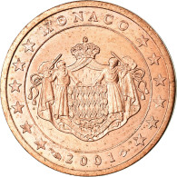 Monaco, 2 Euro Cent, 2001, SPL, Copper Plated Steel, KM:168 - Monaco