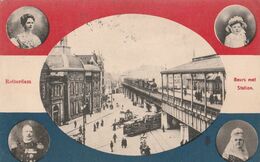 Cartolina - Postcard /   Viaggiata - Sent /  Rotterdam, Beurs Met Station - Rotterdam