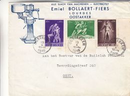 Belgique - Lettre De 1945 - Oblit Oostakker - Exp Vers Gent - Machines - éléctricité - - Brieven En Documenten