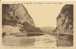 Belley - (Environs) - Gorges Et Fort De Pierre Chatel Et Le Pont De La Balme Sur Le Rhône - Belley