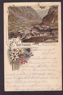 CPA Suisse Helvétia Schweiz Svizzera Circulé Litho Gruss Canton Du Tessin Saint Gotthard Tunnel - Sonstige & Ohne Zuordnung