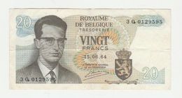 Used Banknote Belgie-belgique 20 Frank 1964 - Sonstige & Ohne Zuordnung