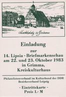 Deutschland/DDR1983. Marktplatz In Grimma, Illustration Auf Einladung - Grimma