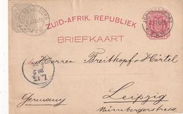 AFRIQUE DU SUD 1896   ENTIER POSTAL/GANZSACHE/POSTAL STATIONARY CARTE DE JOHANNESBURG - État Libre D'Orange (1868-1909)