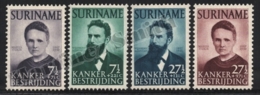 Surinam - Suriname 1950 Yvert 271-74, Famous People. Science. Chemistry & Physics. Marie Curie & Wilhelm Rontgen - MNH - Surinam