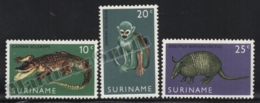 Surinam - Suriname 1969 Yvert 496-98, Fauna. Caiman, Monkey & Armadillo - MNH - Surinam