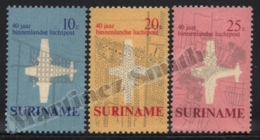 Surinam - Suriname 1970 Yvert 519-21, Planes. Post. 1st Flight National Mail - MNH - Surinam
