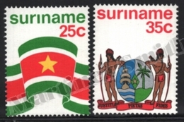 Surinam - Suriname 1976 Yvert 640-41, Organizations. Events. FAO Conference. Heraldry. Flag & Coat Arms - MNH - Surinam