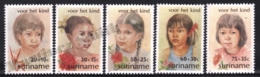 Surinam - Suriname 1981 Yvert 834-38, Children. Girls Portraits. Surcharge Benefit Children - MNH - Surinam