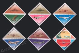 Surinam - Suriname 1987 Yvert 1093-104, Planes. Assorted Aircraft - MNH - Surinam