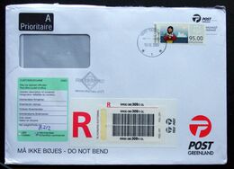 Greenland 2009 Cover With Franking Label Minr.3 ( LOT 2107 ) - Distribuidores