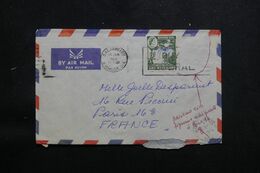 RHODÉSIE ET NYASALAND - Enveloppe De Salisbury Pour Paris Parvenue Avec 1 Timbre Manquant En 1963  - L 65386 - Rhodesië & Nyasaland (1954-1963)