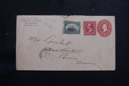 ETATS UNIS - Entier Postal Commercial + Complément De Albany Pour Paris En 1901  - L 65394 - 1901-20