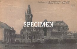 De Vernielde Kerk Nov 1918 - Kerkhove - Avelgem