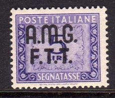 TRIESTE A 1947 - 1949 AMG-FTT SOPRASTAMPATO D'ITALIA OVERPRINTED SEGNATASSE POSTAGE DUE TASSE TAXE LIRE 5 MNH - Taxe
