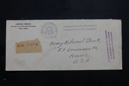 PEROU - Enveloppe De L'Ambassade Américaine En Recommandé Pour Les USA En 1940 - L 65440 - Peru