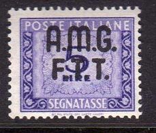 TRIESTE A 1947 - 1949 AMG-FTT SOPRASTAMPATO D'ITALIA OVERPRINTED SEGNATASSE POSTAGE DUE TASSE TAXE LIRE 5 MNH - Strafport