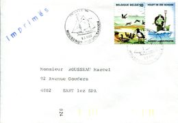14188005 BE 19880206 Mouscron; La Mer, De Zee, Bateau Sur ◙blit., Bateau, Oiseaux Marins, Neptune ; Pli Fdc Cob2276 - 1981-1990