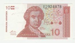 Banknote Republika Hrvatska-croatia-kroatie 10 Dinara 1991 UNC - Croatie