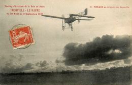 Meeting D'aviation De La Baie De Seine Trouville Le Havre Sept. 1910 * Aviateur MORANE Se Dirigeant Sur Deauville - Trouville