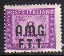 TRIESTE A 1947 1949 AMG - FTT ITALIA ITALY OVERPRINTED SEGNATASSE TAXES TASSE LIRE 8 MNH - Postage Due