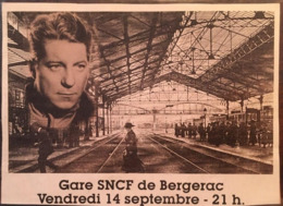 Extrait Publication "Gare SNCF De Bergerac - Photo Jean Gabin Et Gare, Vendredi 14 Sepembre- 2001 Veillée Du Patrimoine - Spoorweg