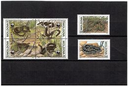 Moldova 1993 . WWF (Snakes). Block Of 4v X3.00 +2v:15.00, 25.00. Michel # 50-55 - Moldavie