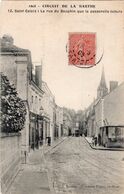 SAINT-CALAIS : Rue Du Dauphin Que La Passerelle évitera . Circuit De La Sarthe, Cachet De 1906 - Saint Calais