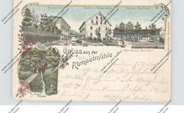 NIEDER-SCHLESIEN - OBER-WÜSTEGIERSDORF / GLUSZYCA, Lithographie, Gruss Von Der Rumpelmühle - Neumark