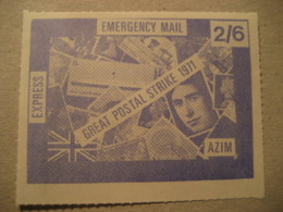 AZIM 1971 Postal Strike Emergency Mail Express LOCAL Stamp UK GB - Local Issues