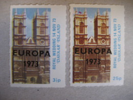 DAVAAR Island 1973 Royal Wedding Europa Eurpeism 2 LOCAL Stamp Royal Family Royalty UK GB - Local Issues