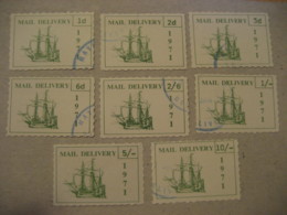 MAIL DELIVERY 1971 Ship Caravel 8 LOCAL Stamp UK GB - Local Issues