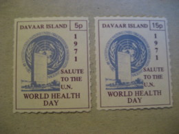 DAVAAR Island 1971 U.N. United Nations USA 2 LOCAL Stamp UK GB - Local Issues