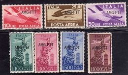 TRIESTE A 1949 - 1952 AMG-FTT OVERPRINTED AIR MAIL POSTA AEREA DEMOCRATICA E CAMPIDOGLIO SERIE COMPLETA MNH BEN CENTRATA - Poste Aérienne