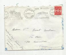 SUR LETTRE , TIMBRE F M , SAUMUR ,MAINE ET LOIRE , 1955 - Timbres De Franchise Militaire