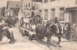 SCHILTIGHEIM-67-Bas-Rhin-Kermesse Août 1919 Char Alsace Lorrain Précédent Le Cortège-Café Bar Concert " Salle Blanche - Schiltigheim