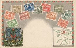 Haiti Philately Cards Stamps . Embossed . Carte Philatelique . Gaufrée  Ottmar Zieher Munchen - Haïti