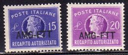 TRIESTE A 1949 - 1952 AMG-FTT OVERPRINTED RECAPITO AUTORIZZATO SERIE COMPLETA COMPLETE SET MNH - Fiscales