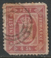 Denmark 1871 Sc O2 Mi D2 Official Used Faulty - Dienstzegels
