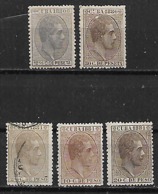 1880-1 Cuba 5v - Préphilatélie