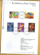 Notice 1er Jour - Le Siécle Au Fil Du Timbre Sciences 2001 - Collectors