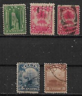 1899 Cuba Palmeras-barco-animales Vacunos 5v - Gebraucht