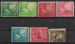 1945 Cuba Comunicaciones-entrega Especial 7v - Oblitérés