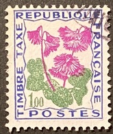 FRAYX102U1 - Timbres Taxe Fleurs Des Champs 1 F Used Stamp 1964-71 - France YT YX 102 - Marche Da Bollo