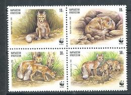 268 - KIRGHIZISTAN 1999 - Yvert 135/38 - Renard WWF - Neuf ** (MNH) Sans Trace De Charniere - Kirghizistan