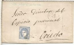 OVIEDO ASTURIAS 1871 MATRONA - Covers & Documents