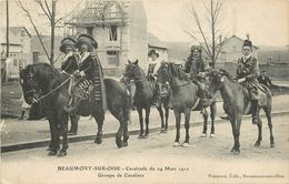 95 BEAUMONT SUR OISE - Cavalcade Du 24 Mars 1912. Groupe De Cavaliers - Beaumont Sur Oise