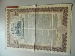 ACTION 100 DOLLARS FORIDA RAILWAY COMPANY 1940 - Chemin De Fer & Tramway