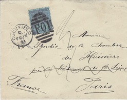 1891- Cover Fr. 2 1/2 P. Ann.  CUCKFIELD /  F 01 - Cartas & Documentos